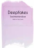 Vorschau - Arbeitsblätter - Sachtextanalyse Deepfakes Medienkritik - Deckblatt