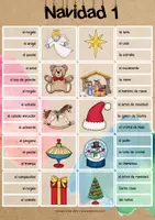 Vorschau - Bildkarten - Spanisch: ¿Cómo se dice? - Navidad - Klammerkarten - Seite 1