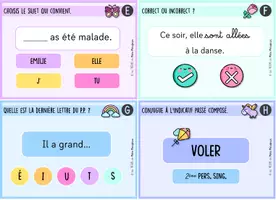 Aperçu - Fiches - CAT - Le passé composé - Page 2