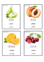 Aperçu - Affichage - Cartes fruits - 3 écritures - Page 1