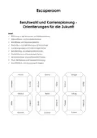 Vorschau - Arbeitsblätter - Escape Room: Berufswahl und Karriereplanung - Orientierungen für die Zukunft - Deckblatt