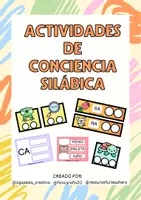 Vista previa - Hojas de trabajo - Actividades de conciencia silábica - página 1