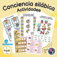Vista previa - Hojas de trabajo - Actividades de conciencia silábica - Portada