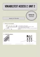 Vorschau - Test - Vokabeltest Access 2 Unit 2 - Part C and Disco Night - Deckblatt