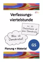 Vorschau - Stundenentwürfe - Verfassungsviertelstunde: Was ist Demokratie? - Deckblatt