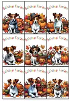 Vorschau - Bildkarten - Ferienkärtchen Grußkarten Jack Russel-Klasse Herbst #Klassentier - Seite 1