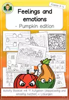 Vorschau - Arbeitsblätter - Feelings - Pumpkin Edition (Englisch Gefühle Klasse 3-4) - Deckblatt