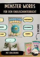 Vorschau - Poster - Monster words - Vokabeln lernen im Englischunterricht - Deckblatt