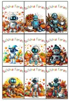 Vorschau - Bildkarten - Ferienkärtchen Grußkarten Roboterklasse Herbst #Klassentier - Seite 2