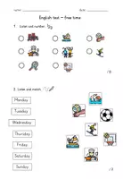 Vorschau - Test - Englischtest Free Time / Hobbies - Seite 1