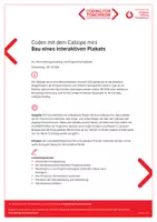 Vorschau - Arbeitsblätter - Bau eines interaktiven Plakats Coden mit dem Calliope mini - Deckblatt