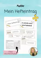 Vorschau - Merkblätter - Hefteintrag - So schreibe ich in mein Matheheft - Deckblatt