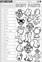 Vorschau - Arbeitsblätter - BODY PARTS - Vocabulary Worksheets - Seite 1