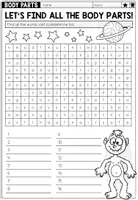Vorschau - Arbeitsblätter - BODY PARTS - Word Search (2 Worksheets) - Seite 1