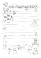Vorschau - Arbeitsblätter - Wunschzettel für * Weihnachten * - Deckblatt