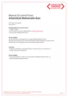 Vorschau - Stundenentwürfe - Programmieren mit Scratch Das Mathematik-Quiz - Seite 1