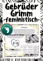 Vorschau - Arbeitsblätter - Gebrüder Grimm feministisch erzählt - Deckblatt