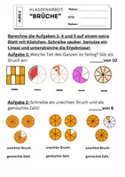 Vorschau - Arbeitsblätter - Klassenarbeit : Brüche - Klasse 5-6 - Seite 2