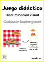 Vista previa - Juegos / Gamificación - JUEGO DIDÁCTICO: COCINAMOS HAMBURGUESAS (DISCRIMINACIÓN) - Portada