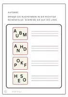 Vorschau - Arbeitsblätter - Buchstaben lernen - Seite 1