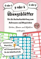 Vorschau - Arbeitsblätter - Übungsseiten Wortarten verlängern - Auslautverhärtung - Deckblatt