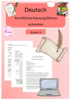 Vorschau - Stundenentwürfe - Schriftliche Planung zum Unterrichtsbesuch Deutsch 'Elfchen schreiben' - Deckblatt