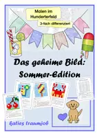 Vorschau - Arbeitsblätter - Das geheime Bild: Sommer-Edition - Deckblatt