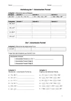 Vorschau - Unterrichtsreihen - Binomische Formeln herleiten und anwenden - Deckblatt