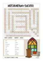 Vorschau - Arbeitsblätter - Kirchenraum Suchsel / Buchstabengitter - Deckblatt