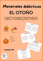 Vista previa - Juegos / Gamificación - MATERIALES DE LECTOESCRITURA: EL OTOÑO - Portada