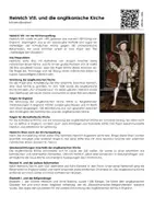 Vorschau - Arbeitsblätter - Heinrich VIII. (Infotext und Übungen) - Deckblatt