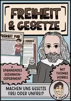 Vorschau - Arbeitsblätter - Freiheit und Gesetze Ethik Klasse 7 8 9 - Deckblatt