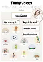Vorschau - Poster - Englisch: Funny voices - Sprech- und Ausspracheübungen (Kl.3/4) - Deckblatt