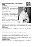 Vorschau - Arbeitsblätter - Mahatma Gandhi und die Unabhängigkeit Indiens - Infotext und Übungen - Deckblatt