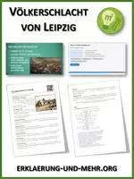 Vorschau - Arbeitsblätter - Die Völkerschlacht von Leipzig - Lückentext und Übungen - Deckblatt