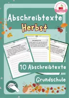 Vorschau - Arbeitsblätter - Abschreibtexte Herbst Grundschrift 2. und 3. Klasse - Deckblatt