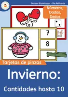 Vista previa - Juegos / Gamificación - Invierno - Cantidades hasta 10 - Tarjetas de pinzas - Portada