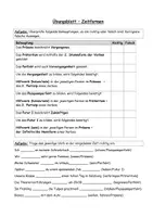 Vorschau - Arbeitsblätter - Zeitformen Übung - Deckblatt