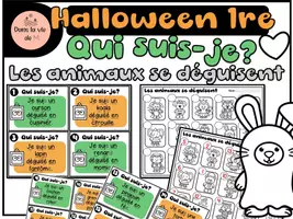 Aperçu - Apprentissages en autonomie - Atelier de lecture Les animaux se déguisent Halloween - Page de couverture