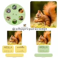 Vista previa - Tarjetas / Manipulativos - RUEDA ANIMALES + TARJETAS ESCRITURA + TARJESTAS IMÁGENES - Portada