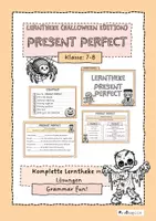 Vorschau - Merkblätter - Halloween Lerntheke - present perfect - Deckblatt