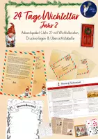 Vorschau - Unterrichtsreihen - 24 Tage Wichteltür/ Wichtelbriefe (Jahr 2) - Komplettpaket für den Advent - Deckblatt