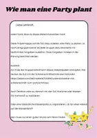 Vorschau - Unterrichtsreihen - Projektmappe: Partyplanung (Kunst, Projekttage, Klassenfahrt) - Seite 1