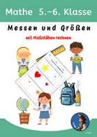 Vorschau - Arbeitsblätter - Mathematik 5. bis 6.Klasse Maßstab - Deckblatt
