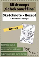 Vorschau - Fördermaterial/Inklusion - Bildrezept - Sketchnote-Rezept - Schokomuffins - Deckblatt