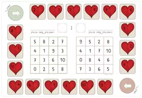 Vorschau - Stationenlernen - "Verliebte Zahlen", 2x Bingo: Zahlenraum bis 10, Zahlvorstellung - Seite 2