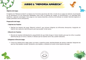 Vista previa - Unidades / Secuencias / Situaciones de Aprendizaje - Pack Dinosaurios "Funciones Ejecutivas"(4-6 años) - página 2