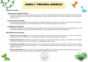Vista previa - Unidades / Secuencias / Situaciones de Aprendizaje - Pack Dinosaurios "Funciones Ejecutivas"(4-6 años) - página 3