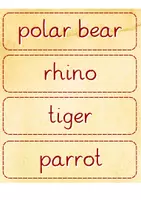 Vorschau - Bildkarten - zoo animals - Wort- und Bildkarten / word- and flashcards - Seite 1