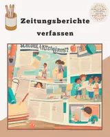 Vorschau - Test - Zeitungsberichte verfassen_Schularbeit/Klassenarbeit/Test - Deckblatt